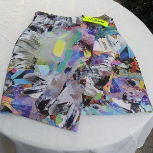 Jaded London Short Multi Color Faux Wrap Skirt Medium